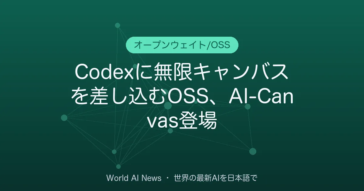 Codexに無限キャンバスを差し込むOSS、AI-Canvas登場