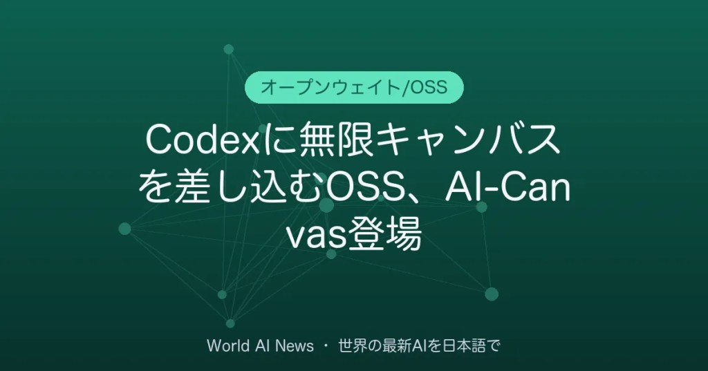 Codexに無限キャンバスを差し込むOSS、AI-Canvas登場