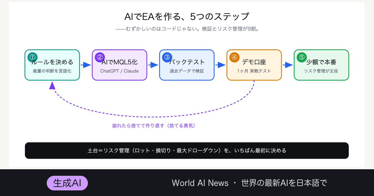 AIでEAは作れるのか。MetaTrader 5とMQL5で始める自動売買入門