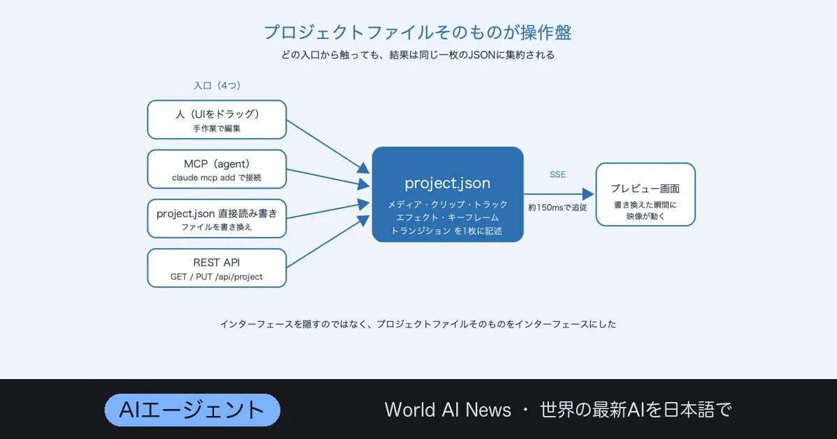 動画編集ソフトを「AIに運転させる」——JSONが操作盤になったFableCut