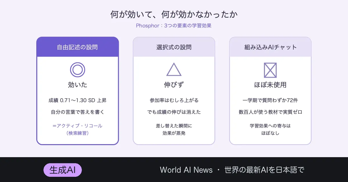 AI家庭教師が学力1.30SD向上——でも効いたのは”チャット”じゃなかった