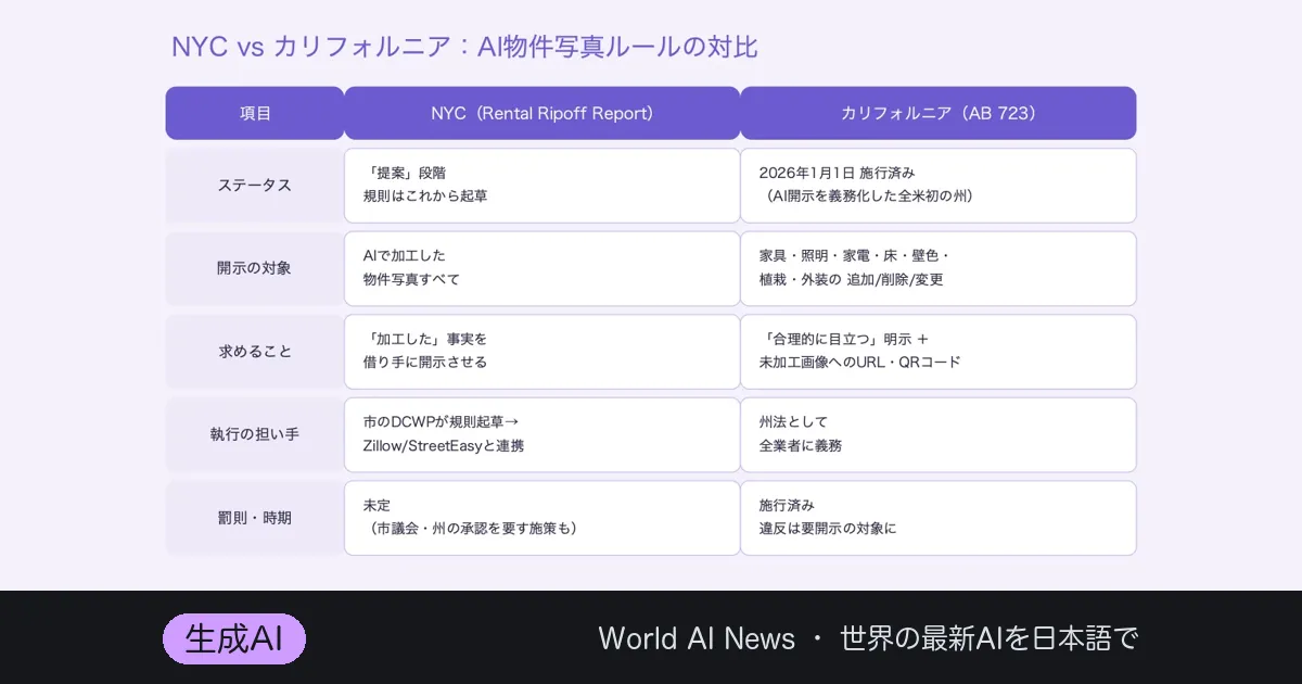 NYCが「AI物件写真」に開示義務——Mamdani市長が突く”住宅版キャットフィッシング”